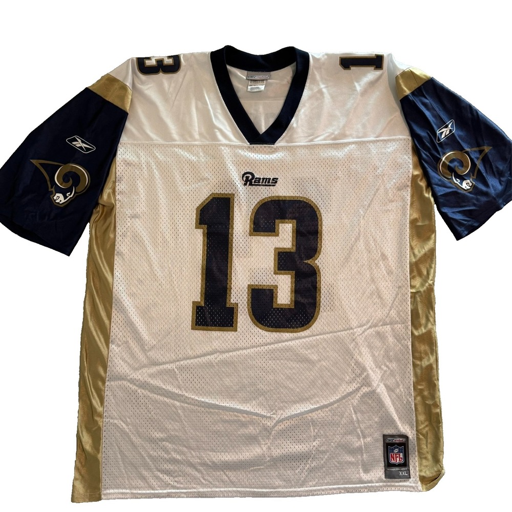 Vintage Kurt Warner #13 Reebok Men's Jersey XXL 2XL White St Louis Rams NFL